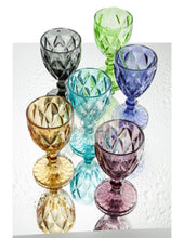 Carica l'immagine nel visualizzatore di Gallery, Calice diamante colori assortiti set 6 pezzi Brandani - Bagnato Arredotessile