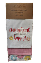 Carica l'immagine nel visualizzatore di Gallery, Set 3 Strofinacci In Cotone Fantasie Varie