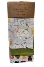 Carica l'immagine nel visualizzatore di Gallery, Set 3 Strofinacci In Cotone Fantasie Varie