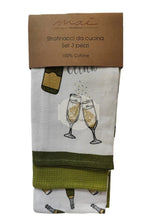 Carica l'immagine nel visualizzatore di Gallery, Set 3 Strofinacci In Cotone Fantasie Varie Dis 11