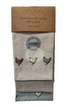 Carica l'immagine nel visualizzatore di Gallery, Set 3 Strofinacci In Cotone Fantasie Varie Dis 12