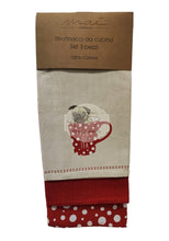 Carica l'immagine nel visualizzatore di Gallery, Set 3 Strofinacci In Cotone Fantasie Varie Dis 5