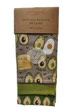 Carica l'immagine nel visualizzatore di Gallery, Set 3 Strofinacci In Cotone Fantasie Varie Dis 7