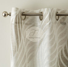 Carica l'immagine nel visualizzatore di Gallery, Tenda Manila Avorio E Tortora Tenda