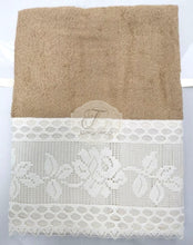 Carica l'immagine nel visualizzatore di Gallery, Asciugamano Lovely 1+1 Tortora E Bianco Asciugamani