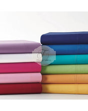 Carica l'immagine nel visualizzatore di Gallery, Lenzuolo Sotto Con Angoli Tinta Unita In Cotone Lenzuola
