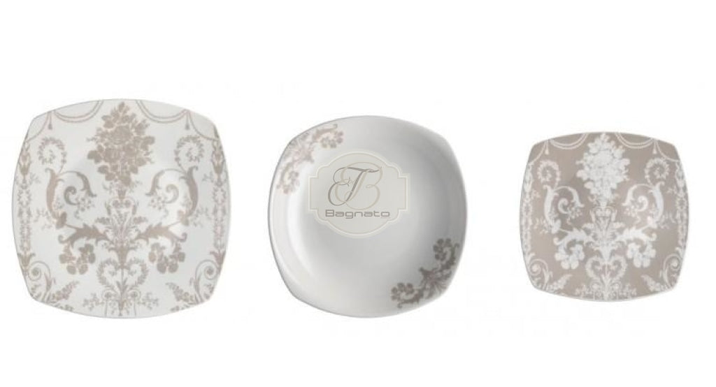 Set Di Piatti Brandani Polline Verde - Servizio Tavola 18 Pezzi In Porcellana - Foto 6