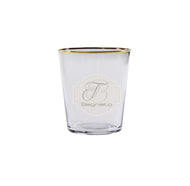 Bicchieri Cristallo Set 2 Pezzi Profilo Oro Preziosa
