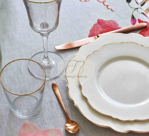 Bicchieri Cristallo Set 2 Pezzi Profilo Oro Preziosa