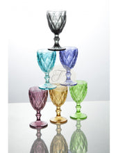 Carica l&#39;immagine nel visualizzatore di Gallery, Calice diamante colori assortiti set 6 pezzi Brandani - Bagnato Arredotessile
