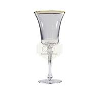 Calici Cristallo Set 2 Pezzi Profilo Oro Preziosa Bicchieri