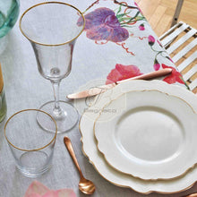 Carica l&#39;immagine nel visualizzatore di Gallery, Calici Cristallo Set 2 Pezzi Profilo Oro Preziosa Bicchieri

