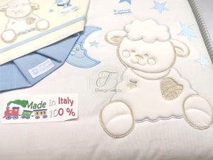 Carrozzina Sfoderabile Più Lenzuola Coordinate Blue Stars
