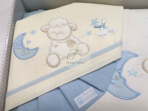 Carrozzina Sfoderabile Più Lenzuola Coordinate Blue Stars