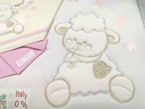 Carrozzina Sfoderabile Più Lenzuola Coordinate Pink Stars