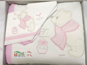 Carrozzina Sfoderabile Più Lenzuola Coordinate Teddy Pink
