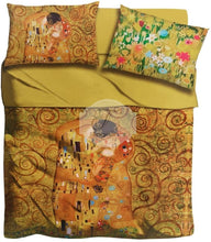 Carica l&#39;immagine nel visualizzatore di Gallery, Completo Lenzuola Matrimoniale Bacio Di Klimt Lenzuola
