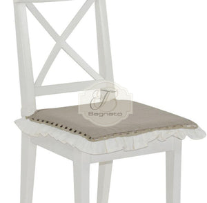 Coppia Coprisedia Lino E Cotone Ikebana Naturale Coprisedia