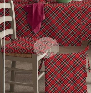 Coprisedia Tartan Set 2 Pezzi