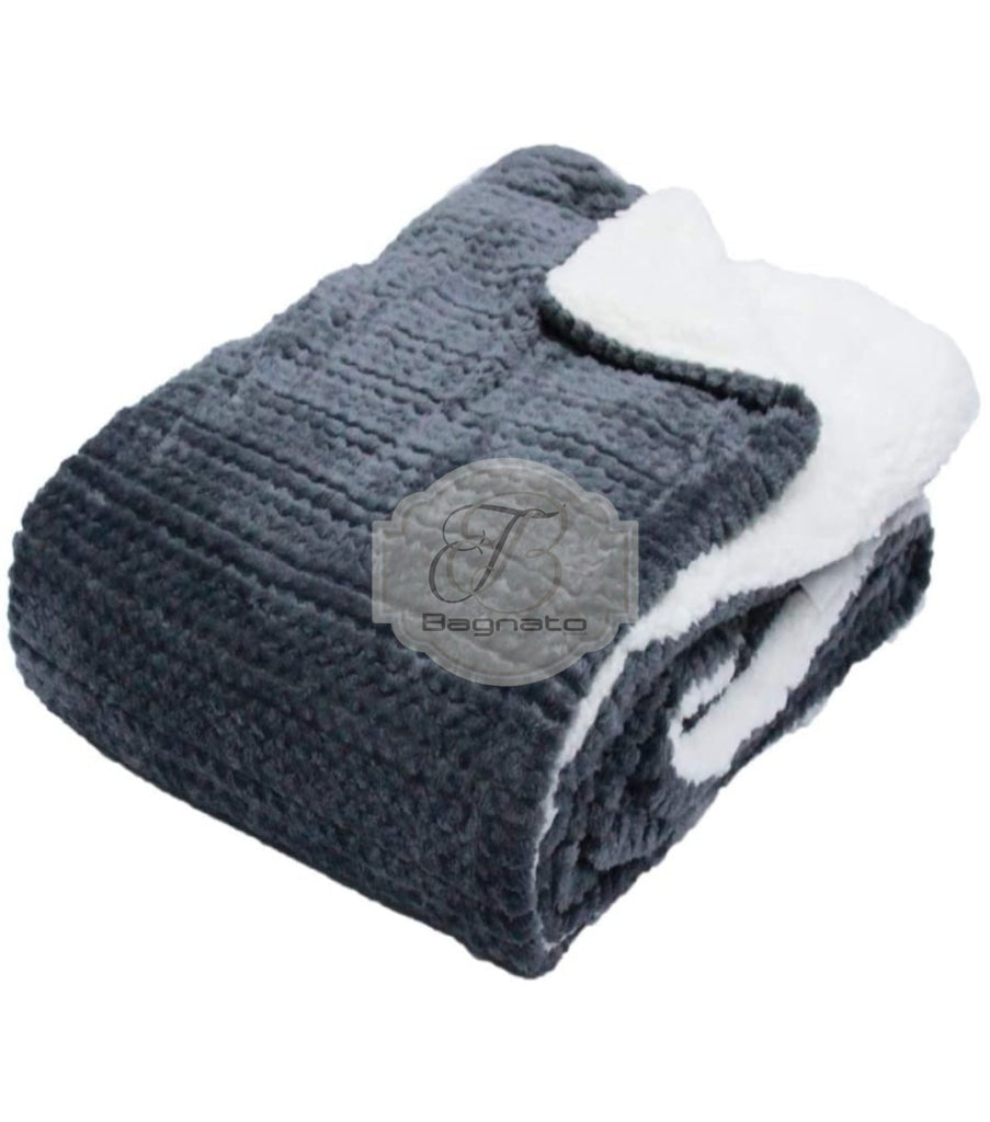 Plaid Riga Via Roma 60 Grigio Scuro Plaid