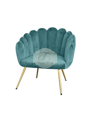 Poltrona Conchiglia Tiffany Velluto