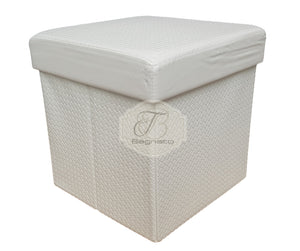Pouf intreccio Preziosa 40 x 40 - Bagnato Arredotessile