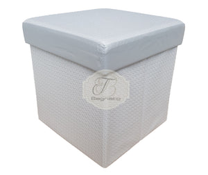 Pouf intreccio Preziosa 40 x 40 - Bagnato Arredotessile