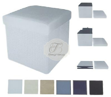 Pouf intreccio Preziosa 40 x 40 - Bagnato Arredotessile