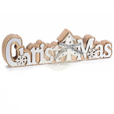 Scritta Decorativa In Legno Christmas