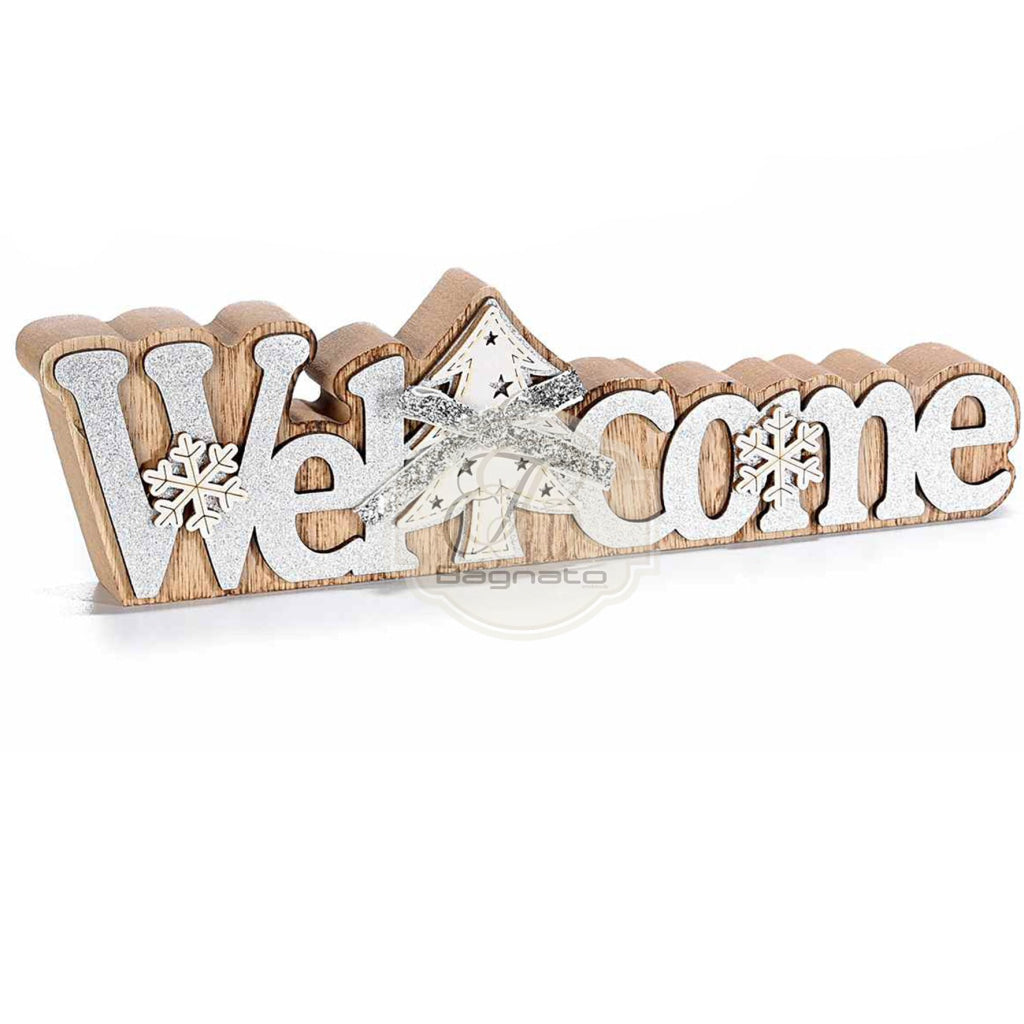Scritta Decorativa In Legno Welcome