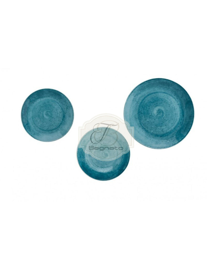 Servizio Piatti Set 18 Pezzi Brandani Essential Oceano Piatti