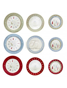 Servizio Piatti Set 18 Pezzi Fiocco Di Neve