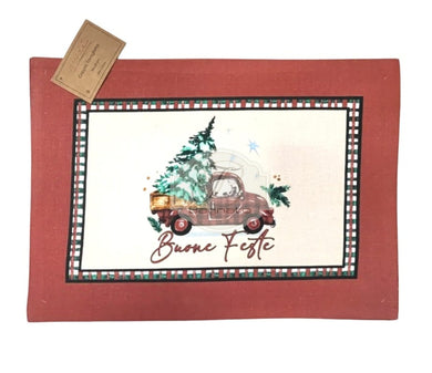 Set Colazione Christmas Red Car (2 Pezzi) Tovaglietta