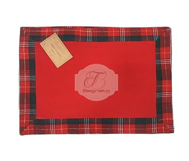 Set Colazione Christmas Tartan (2 Pezzi) Tovaglietta
