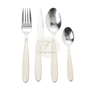 Set posate avorio 16 pezzi acciaio inox Brandani - Bagnato Arredotessile