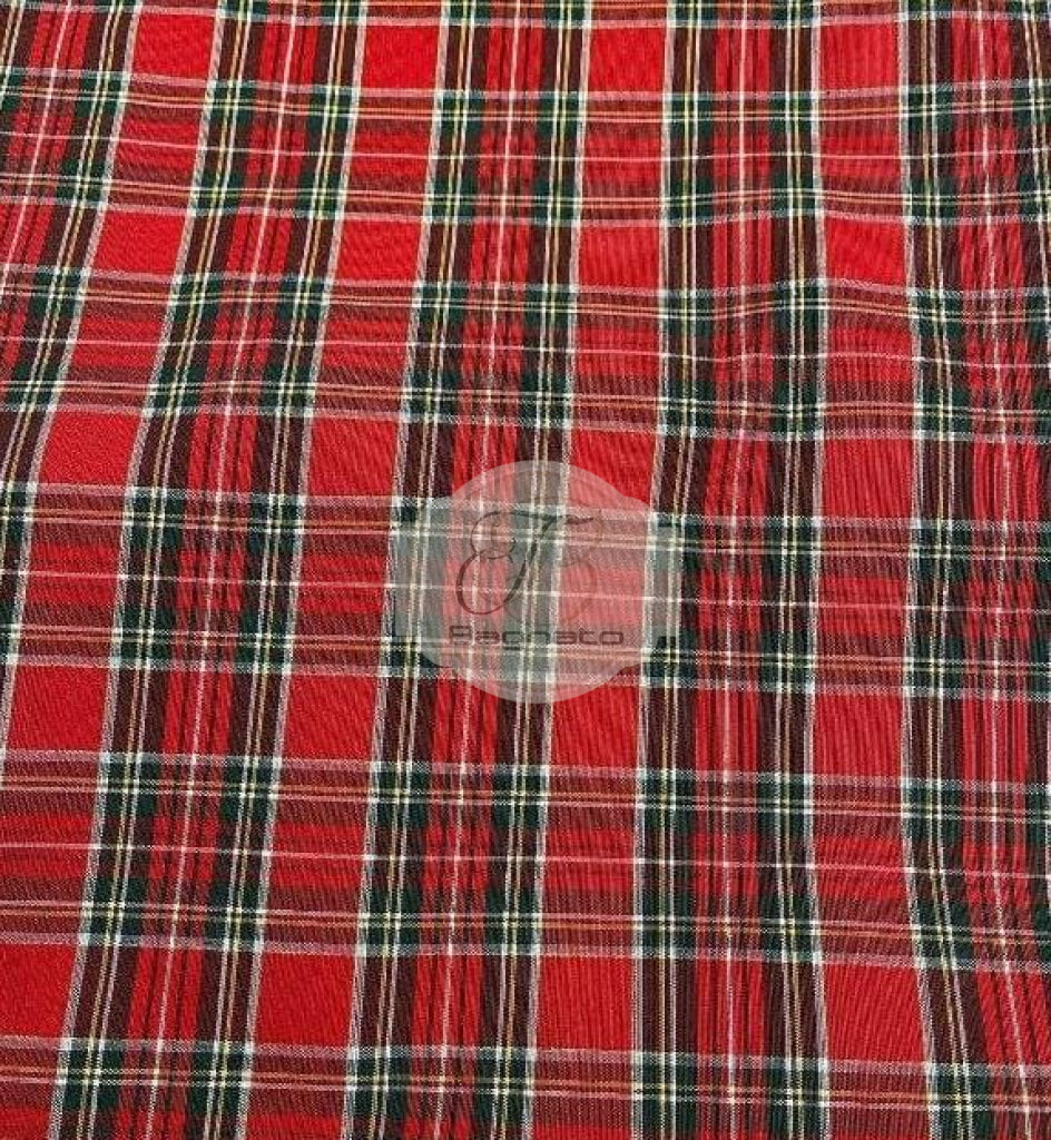 Tessuto Al Metro Tartan Lurex