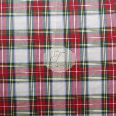 Tessuto Al Metro Tartan White