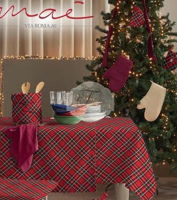 Tovaglia Christmas Tartan (6 Posti) Tovaglia