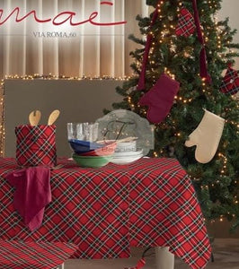 Tovaglia Christmas Tartan (6 Posti) Tovaglia
