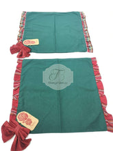 Carica l&#39;immagine nel visualizzatore di Gallery, Tovagliette Colazione Set 2 Pezzi Tartan Green

