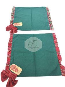 Tovagliette Colazione Set 2 Pezzi Tartan Green