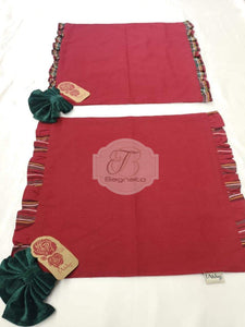 Tovagliette Colazione Set 2 Pezzi Tartan Red