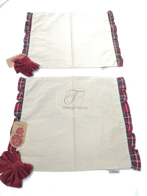 Tovagliette Colazione Set 2 Pezzi Tartan White