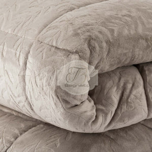 Trapunta In Ecopelliccia Jacquard Cecilia Tortora