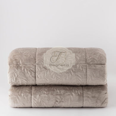 Trapunta In Ecopelliccia Jacquard Cecilia Tortora
