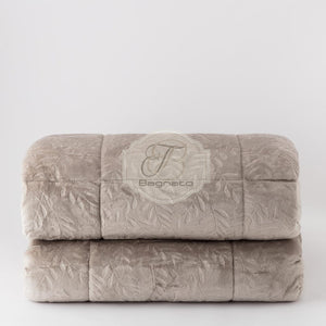Trapunta In Ecopelliccia Jacquard Cecilia Tortora