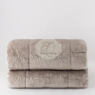 Trapunta In Ecopelliccia Jacquard Cecilia Tortora