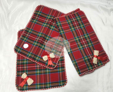 Tris Centrini Tartan Con Fiocco