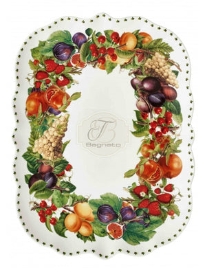 Vassoio Primizie Porcellana Quadro Brandani
