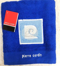 Carica l&#39;immagine nel visualizzatore di Gallery, Asciugamano Set 1+1 Pierre Cardin Logo Blu Asciugamani
